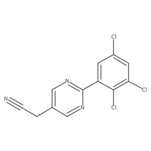 2-(2,3,5-Trichlorophenyl)pyrimidine-5-acetonitrile Structure