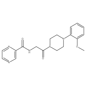 N-{2-[4-(2-methoxyphenyl)piperazino]-2-oxoethyl}-2-pyrazinecarboxamide结构式