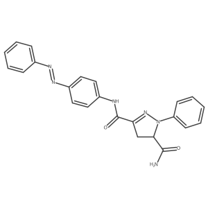 1H-Pyrazole-3,5-dicarboxamide, 4,5-dihydro-1-phenyl-N3-[4-(2-phenyldiazenyl)phenyl]-结构式