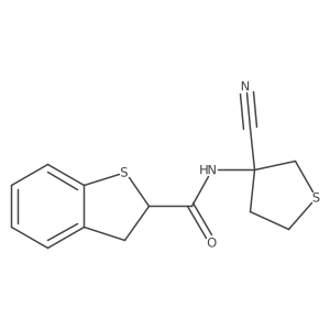 N-(3-Cyanothiolan-3-YL)-2,3-dihydro-1-benzothiophene-2-carboxamide结构式
