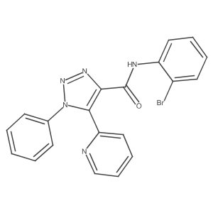 N-(2-bromophenyl)-1-phenyl-5-(pyridin-2-yl)-1H-1,2,3-triazole-4-carboxamide结构式