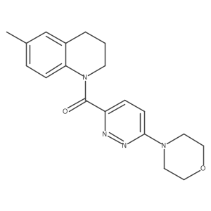 (6-methyl-3,4-dihydroquinolin-1(2H)-yl)(6-morpholinopyridazin-3-yl)methanone结构式