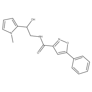 N-(2-hydroxy-2-(1-methyl-1H-pyrrol-2-yl)ethyl)-5-phenylisoxazole-3-carboxamide Structure