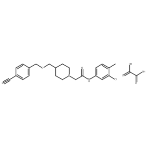 N-(3-chloro-4-methylphenyl)-2-(4-(((4-cyanobenzyl)oxy)methyl)piperidin-1-yl)acetamide oxalate Structure