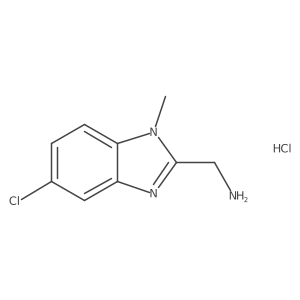 (5-chloro-1-methyl-1H-1,3-benzodiazol-2-yl)methanamine hydrochloride Structure