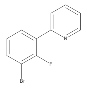 2-(3-Bromo-2-fluorophenyl)pyridine Structure
