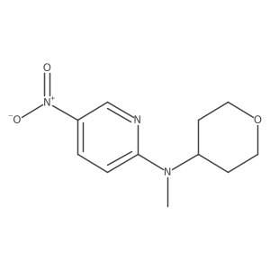 N-methyl-5-nitro-N-(tetrahydro-2H-pyran-4-yl)pyridin-2-amine结构式