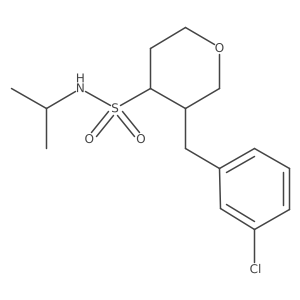 3-(3-chlorobenzyl)-N-isopropyltetrahydro-2H-pyran-4-sulfonamide Structure