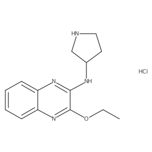 (S)-3-ethoxy-N-(pyrrolidin-3-yl)quinoxalin-2-amine hydrochloride结构式