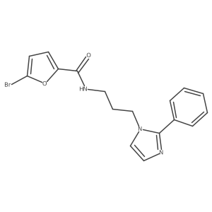 5-bromo-N-(3-(2-phenyl-1H-imidazol-1-yl)propyl)furan-2-carboxamide结构式