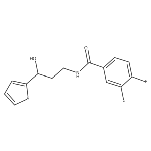 3,4-Difluoro-N-[3-hydroxy-3-(thiophen-2-YL)propyl]benzamide结构式