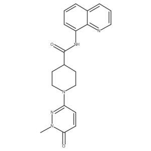 1-(1-methyl-6-oxo-1,6-dihydropyridazin-3-yl)-N-(quinolin-8-yl)piperidine-4-carboxamide结构式