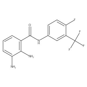 2,3-diamino-N-(4-fluoro-3-(trifluoromethyl)phenyl)benzamide结构式