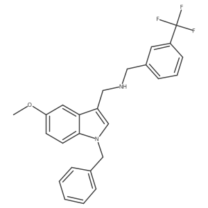1h-Indole-3-methanamine,5-methoxy-1-(phenylmethyl)-n-[[3-(trifluoromethyl)phenyl]methyl]-结构式