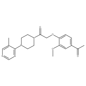 2-(4-Acetyl-2-methoxyphenoxy)-1-(4-(5-methylpyrimidin-4-yl)piperazin-1-yl)ethanone结构式