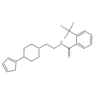 N-(2-(4-(thiophen-2-yl)piperidin-1-yl)ethyl)-2-(trifluoromethyl)benzamide Structure