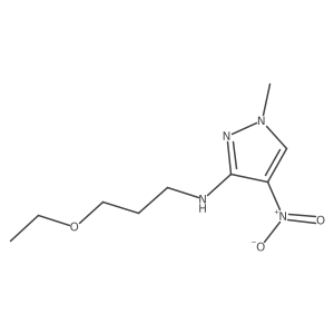 N-(3-Ethoxypropyl)-1-methyl-4-nitro-1H-pyrazol-3-amine结构式
