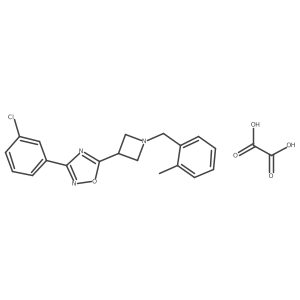 3-(3-Chlorophenyl)-5-(1-(2-methylbenzyl)azetidin-3-yl)-1,2,4-oxadiazole oxalate Structure