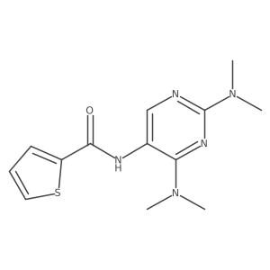 N-(2,4-bis(dimethylamino)pyrimidin-5-yl)thiophene-2-carboxamide结构式