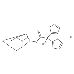(2S,3aS,5R,6R,6aR)-4-Methylhexahydro-2H-2,5-methanofuro[3,2-b]pyrrol-6-yl 2-hydroxy-2,2-di(thiophen-2-yl)acetate (Impurity-M in EP) hydrochloride Structure