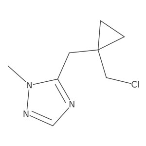 5-([1-(Chloromethyl)cyclopropyl]methyl)-1-methyl-1H-1,2,4-triazole Structure