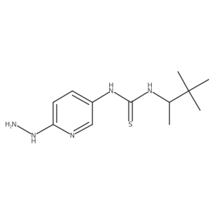 N-(6-Hydrazinyl-3-pyridinyl)-Na(2)-(1,2,2-trimethylpropyl)thiourea Structure