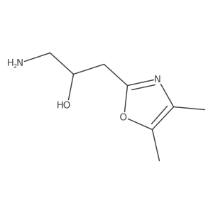 1-Amino-3-(dimethyl-1,3-oxazol-2-yl)propan-2-ol结构式