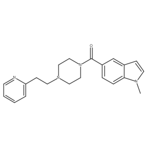 (1-methyl-1H-indol-5-yl){4-[2-(pyridin-2-yl)ethyl]piperazin-1-yl}methanone结构式