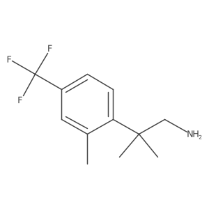 2-Methyl-2-[2-methyl-4-(trifluoromethyl)phenyl]propan-1-amine Structure