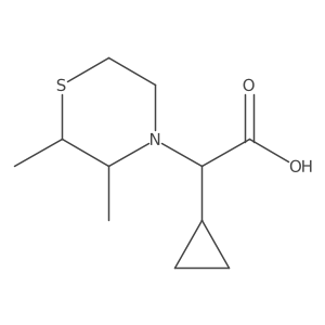 2-Cyclopropyl-2-(2,3-dimethylthiomorpholino)acetic acid Structure