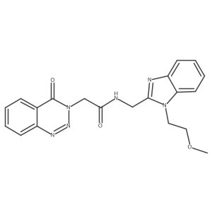 N-{[1-(2-methoxyethyl)-1H-benzimidazol-2-yl]methyl}-2-(4-oxo-1,2,3-benzotriazin-3(4H)-yl)acetamide Structure