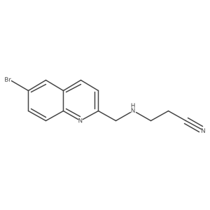 3-[(6-bromo-2-quinolinyl)methylamino]Propanenitrile结构式