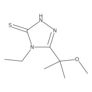 4-Ethyl-5-(2-methoxypropan-2-yl)-4H-1,2,4-triazole-3-thiol结构式