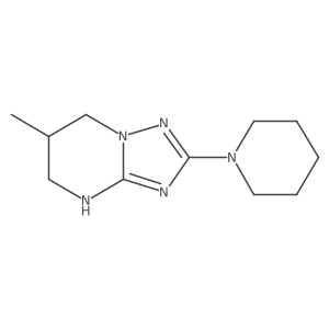 1-{6-methyl-4H,5H,6H,7H-[1,2,4]triazolo[1,5-a]pyrimidin-2-yl}piperidine Structure