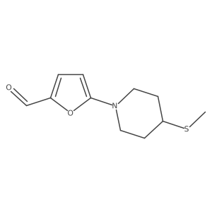 5-[4-(Methylsulfanyl)piperidin-1-yl]furan-2-carbaldehyde结构式