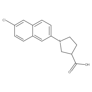 1-(6-Chloronaphthalen-2-yl)pyrrolidine-3-carboxylic acid结构式