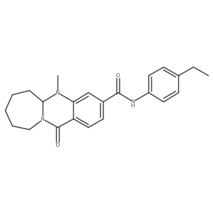N-(4-ethylphenyl)-5-methyl-12-oxo-5,5a,6,7,8,9,10,12-octahydroazepino[2,1-b]quinazoline-3-carboxamide Structure