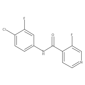 N-(4-chloro-3-fluorophenyl)-3-fluoropyridine-4-carboxamide结构式