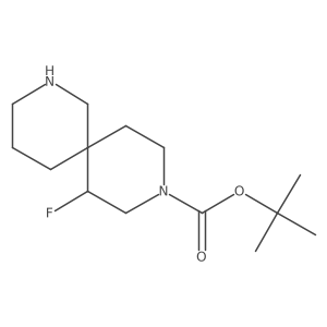 tert-Butyl7-fluoro-2,9-diazaspiro[5.5]undecane-9-carboxylate结构式