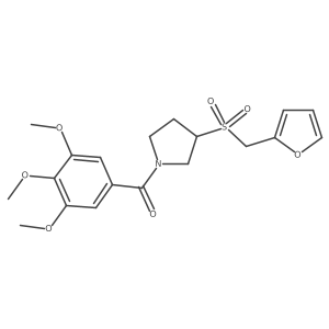 (3-((Furan-2-ylmethyl)sulfonyl)pyrrolidin-1-yl)(3,4,5-trimethoxyphenyl)methanone Structure