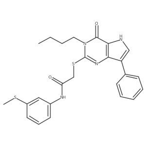 2-({3-butyl-4-oxo-7-phenyl-3H,4H,5H-pyrrolo[3,2-d]pyrimidin-2-yl}sulfanyl)-N-[3-(methylsulfanyl)phenyl]acetamide Structure