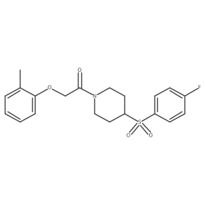 1-(4-((4-Fluorophenyl)sulfonyl)piperidin-1-yl)-2-(o-tolyloxy)ethanone结构式
