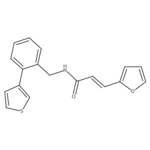 (E)-3-(furan-2-yl)-N-(2-(thiophen-3-yl)benzyl)acrylamide结构式