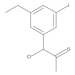 1-Chloro-1-(3-ethyl-5-iodophenyl)propan-2-one Structure