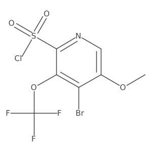 4-Bromo-5-methoxy-3-(trifluoromethoxy)pyridine-2-sulfonyl chloride Structure