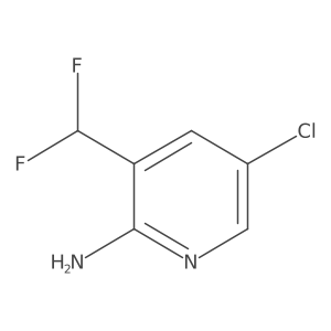 5-Chloro-3-(difluoromethyl)pyridin-2-amine结构式