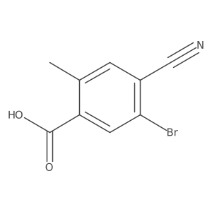 5-Bromo-4-cyano-2-methylbenzoic acid Structure