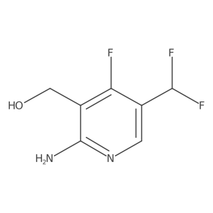(2-Amino-5-(difluoromethyl)-4-fluoropyridin-3-yl)methanol结构式