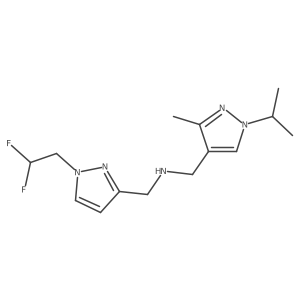 {[1-(2,2-difluoroethyl)-1H-pyrazol-3-yl]methyl}({[3-methyl-1-(propan-2-yl)-1H-pyrazol-4-yl]methyl})amine Structure