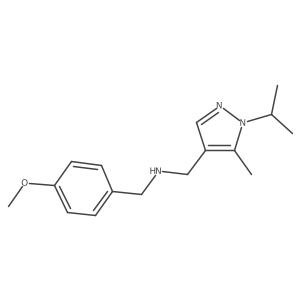 [(4-methoxyphenyl)methyl]({[5-methyl-1-(propan-2-yl)-1H-pyrazol-4-yl]methyl})amine Structure